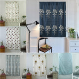 Max Floral Pattern Short Roman Door Window Curtain Sheer Drape Voile A