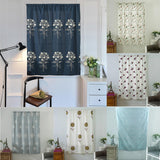 Max Floral Pattern Short Roman Door Window Curtain Sheer Drape Voile A