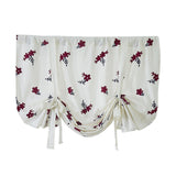 Max Floral Pattern Short Roman Door Window Curtain Sheer Drape Voile A