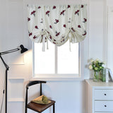 Max Floral Pattern Short Roman Door Window Curtain Sheer Drape Voile A