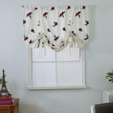 Max Floral Pattern Short Roman Door Window Curtain Sheer Drape Voile A