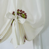 Max Floral Pattern Short Roman Door Window Curtain Sheer Drape Voile D