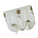 Max Floral Pattern Short Roman Door Window Curtain Sheer Drape Voile D