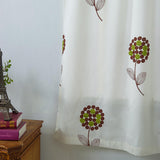 Max Floral Pattern Short Roman Door Window Curtain Sheer Drape Voile D