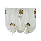 Max Floral Pattern Short Roman Door Window Curtain Sheer Drape Voile D