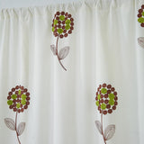 Max Floral Pattern Short Roman Door Window Curtain Sheer Drape Voile D