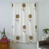 Max Floral Pattern Short Roman Door Window Curtain Sheer Drape Voile D