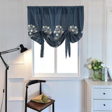 Max Floral Pattern Short Roman Door Window Curtain Sheer Drape Voile F