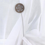 Max 1 Piece Flower Pattern Magnetic Curtain Tiebacks Buckle Clip Holdback Gray - Aladdin Shoppers