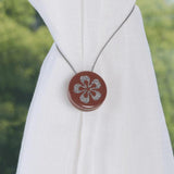 Max 1 Piece Flower Pattern Magnetic Curtain Tiebacks Buckle Clip Holdback Coffee - Aladdin Shoppers