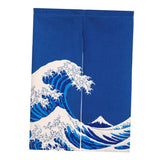 Max Japanese Noren Doorway Hanging Curtain Tapestry Decor Blue Wave L