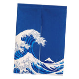 Max Japanese Noren Doorway Hanging Curtain Tapestry Decor Blue Wave L