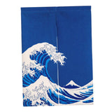 Max Japanese Noren Doorway Hanging Curtain Tapestry Decor Blue Wave L