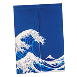 Max Japanese Noren Doorway Hanging Curtain Tapestry Decor Blue Wave L