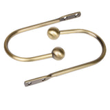 Max 1 Pair Wall Mounted Curtain Holdbacks/Tiebacks U Arm Hook  Bronze