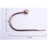 Max 1 Pair Wall Mounted Curtain Holdbacks/Tiebacks U Arm Hook  Bronze