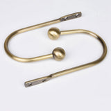 Max 1 Pair Wall Mounted Curtain Holdbacks/Tiebacks U Arm Hook  Bronze