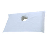 Soft Beauty Massage SPA Treatment Bed Cover Sheet With Breath Hole White