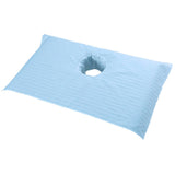 Soft Beauty Massage SPA Treatment Bed Cover Sheet With Breath Hole Blue