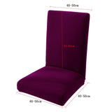 Max Thicken Stretchable Wedding Party Home Dining Room Chair Slipcover Purple