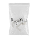 Max Set of 2Pcs Adjustable Metal Curtain Pole Rod Wall Bracket Hook Holder White