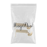 Max Set of 2Pcs Adjustable Metal Curtain Pole Rod Wall Bracket Hook Holder Golden