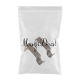 Max Set of 2Pcs Adjustable Metal Curtain Pole Rod Wall Bracket Hook Holder Brown