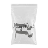 Max Set of 2Pcs Adjustable Metal Curtain Pole Rod Wall Bracket Hook Holder Black