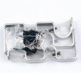 Max Set of 3Pcs Adjustable Metal Curtain Pole Rod Wall Bracket Holder Silver