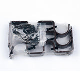 Max Set of 3Pcs Adjustable Metal Curtain Pole Rod Wall Bracket Holder Brown