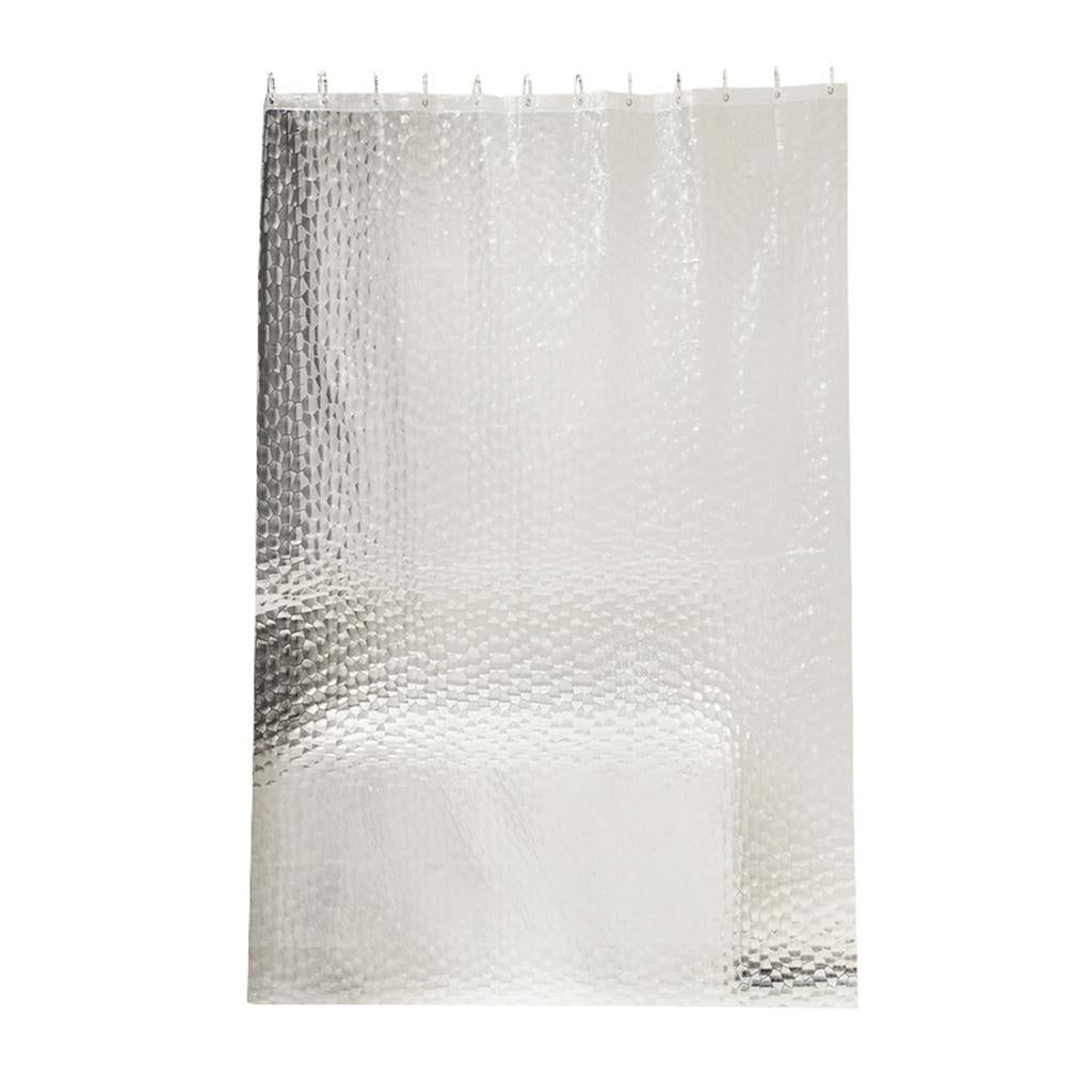 Max Mildew Resistant Anti-Bacterial PEVA Shower Curtain Liner White 180x180cm