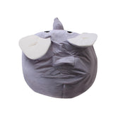 Max Animal Shape Kids Stuffed Animal Toy Storage Bean Bag Cover Elephant