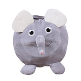 Max Animal Shape Kids Stuffed Animal Toy Storage Bean Bag Cover Elephant