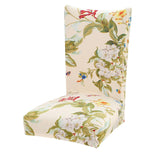 Floral Print Stretch Short Removable Dining Chair Cover Slipcovers 5