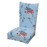 Floral Print Stretch Short Removable Dining Chair Cover Slipcovers 12