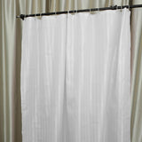 Max 180x180cm Striped Shower Curtains Waterproof for Bathroom White