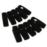 Max 10pcs Flocked Clothes Velvet Clips/Clothespins/Clothing Clamps Black