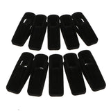 Max 10pcs Flocked Clothes Velvet Clips/Clothespins/Clothing Clamps Black