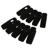 Max 10pcs Flocked Clothes Velvet Clips/Clothespins/Clothing Clamps Black