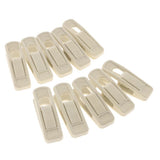 Max 10pcs Flocked Clothes Velvet Clips/Clothespins/Clothing Clamps Beige