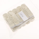 Max 10pcs Flocked Clothes Velvet Clips/Clothespins/Clothing Clamps Beige
