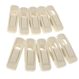 Max 10pcs Flocked Clothes Velvet Clips/Clothespins/Clothing Clamps Beige