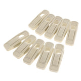 Max 10pcs Flocked Clothes Velvet Clips/Clothespins/Clothing Clamps Beige