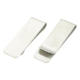 Max Notebook Pen Clip Invoice Bill Holder 15mm width - Silver