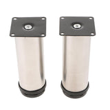 2pcs Adjustable Sofa Foot Legs Stainless Steel Furniture Cabinet Feet 15cm