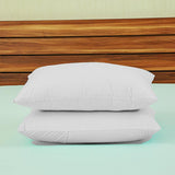 Waterproof Mite-proof Luxury Silky Pillowcases Envelope - White - 48x74cm