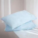 Max Waterproof Mite-proof Luxury Silky Pillowcases Zipper - Blue - 48x74cm - Aladdin Shoppers