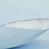 Max Waterproof Mite-proof Luxury Silky Pillowcases Zipper - Blue - 48x74cm - Aladdin Shoppers