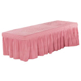Max Massage Table Skirt Beauty Bed Cover Valance Sheet Red_1 - Aladdin Shoppers