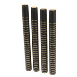 100 PVC Wine Bottle Heat Shrink Capsules 30mm -Black(Gold Top Strips)